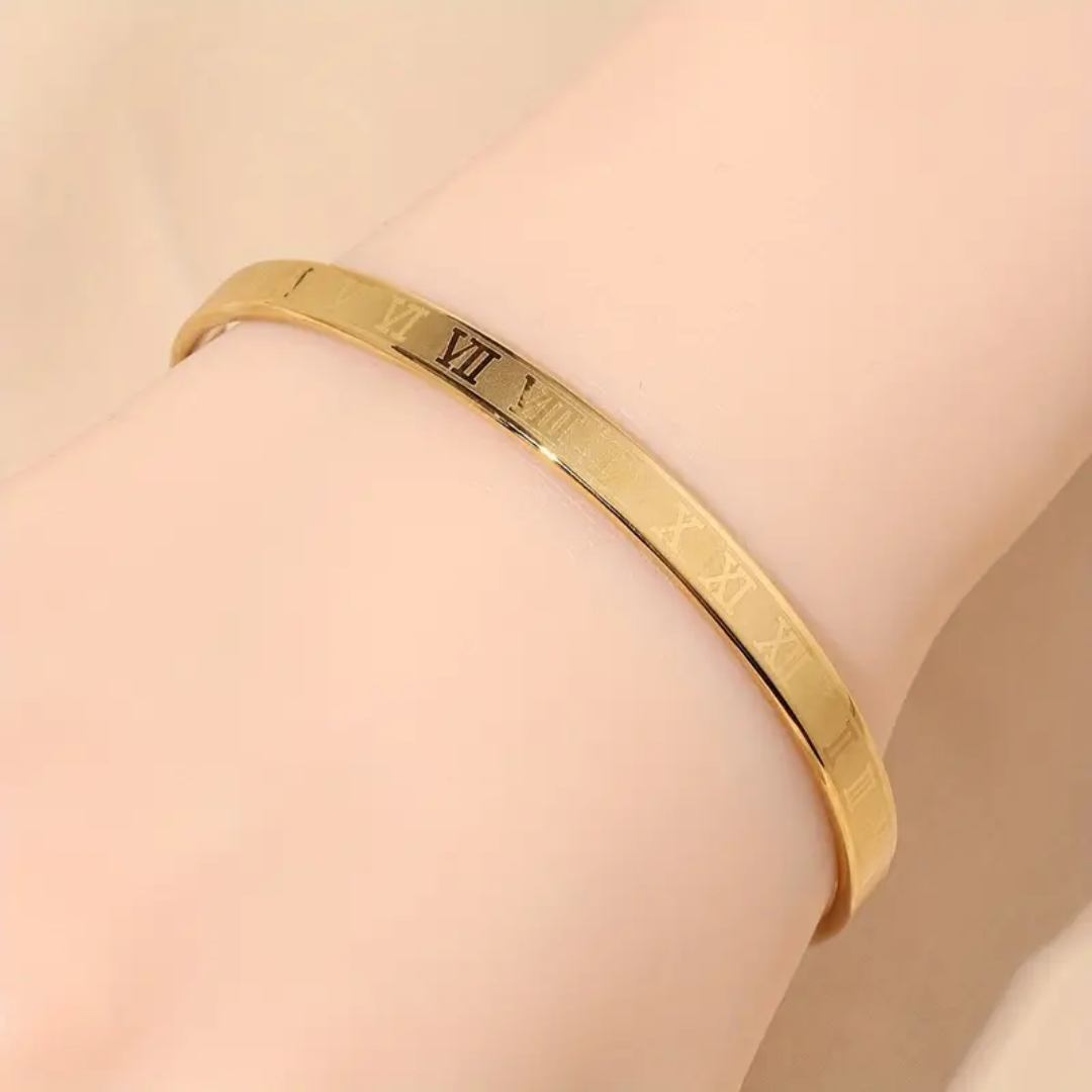 Stainless Steel Roman Numeral Bracelet