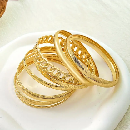 10pcs/set Retro Personality Wide Bangle