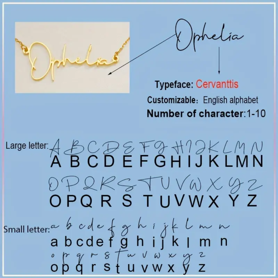 Customizable Cursive Name Necklace