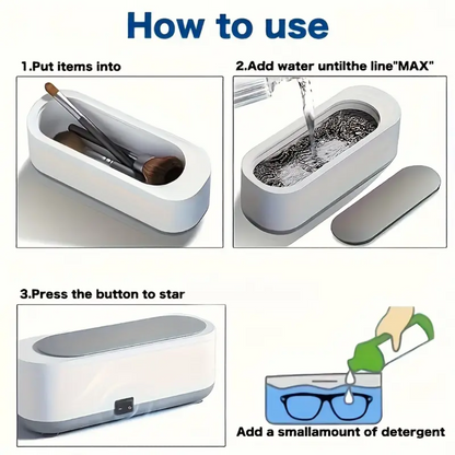 Portable High-Frequency Jewelry and Glasses Cleaner