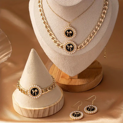 4-Piece Jewelry Set, Elegant Vintage European Style