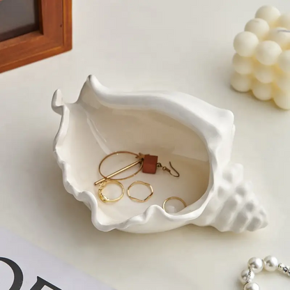 Ceramic Shell Jewelry Tray &amp; Key Bowl