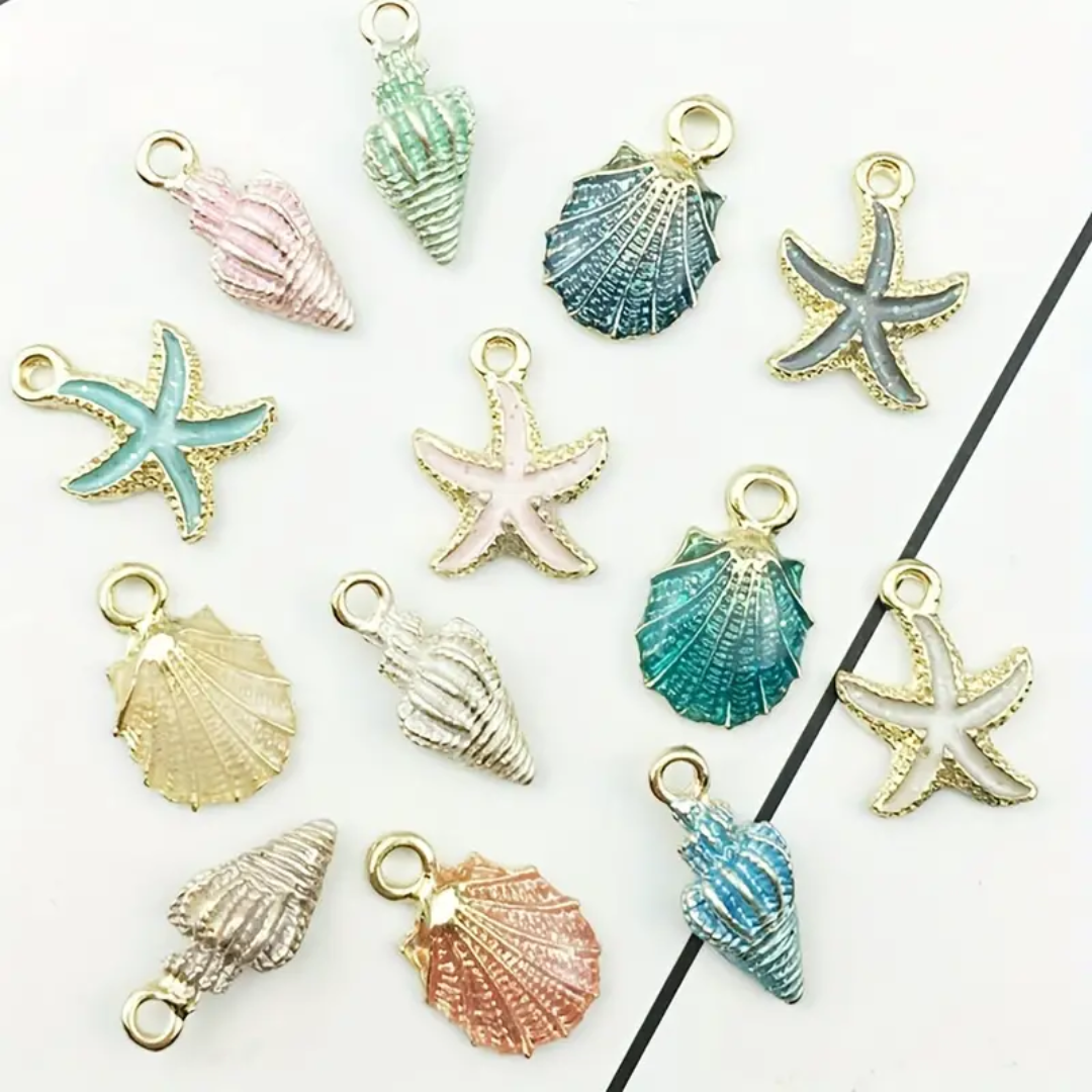 Sea Shells ocean charms