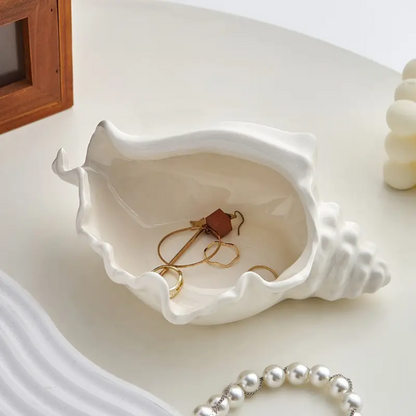 Ceramic Shell Jewelry Tray &amp; Key Bowl