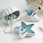 3 pcs Ocean Theme Ceramic Jewelry Storage Tray