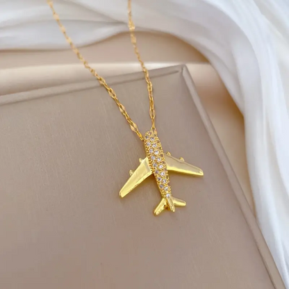 Unisex Aircraft Pendant Necklace