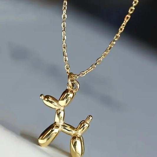 1pc Hip Hop Balloon Dog Pendant Necklace