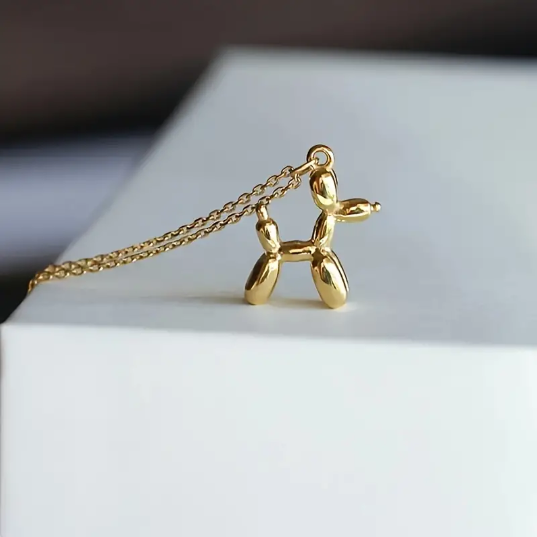 1pc Hip Hop Balloon Dog Pendant Necklace